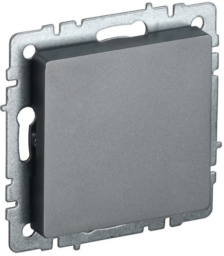 Заглушка без рамки IEK Brite МЗ10-БрС сталь картинка