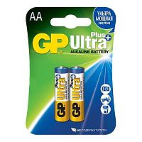 Элемент питания GP LR6 Ultra Plus Alkaline 15AUP 2CR2 2шт (упак) AA (батарейка) картинка 