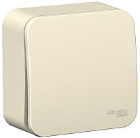 Выключатель кнопочный накладной Systeme Electric Blanca 1-кл. молочный картинка