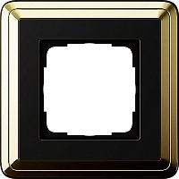 Рамка универсальная Gira ClassiX 1-м. латунь/черный