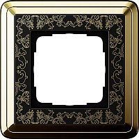 Рамка универсальная Gira ClassiX Art 1-м. латунь/черный