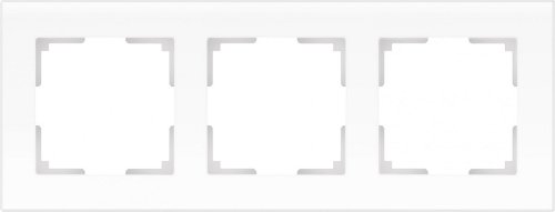 Рамка универсальная Werkel Favorit 3-м. стекло белый матовый фото фото 2 Рамка универсальная Werkel Favorit 3-м. стекло белый матовый картинка фото 2