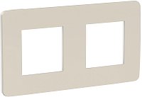 Рамка универсальная Schneider Electric Unica Studio Color 2-м. шампань/белый