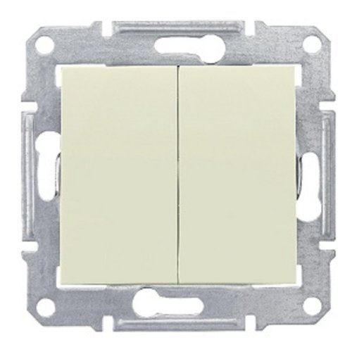 Выключатель без рамки Schneider Electric Sedna 2-кл. бежевый картинка фото 2