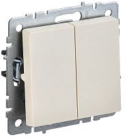 Выключатель без рамки IEK Brite ВС10-2-0-БрКр 2-кл. бежевый картинка