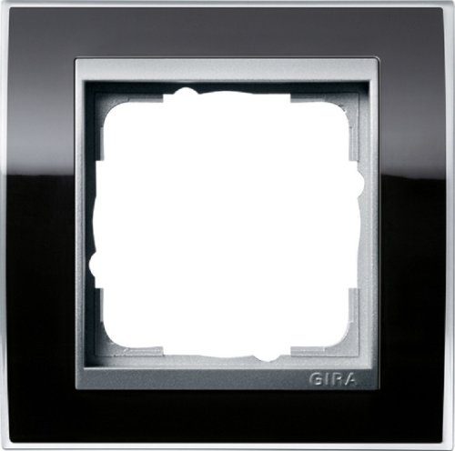 Рамка универсальная Gira Event Clear 1-м. черный/алюминий картинка