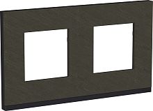 Рамка горизонтальная Schneider Electric Unica Studio Pure 2-м. камень/антрацит картинка