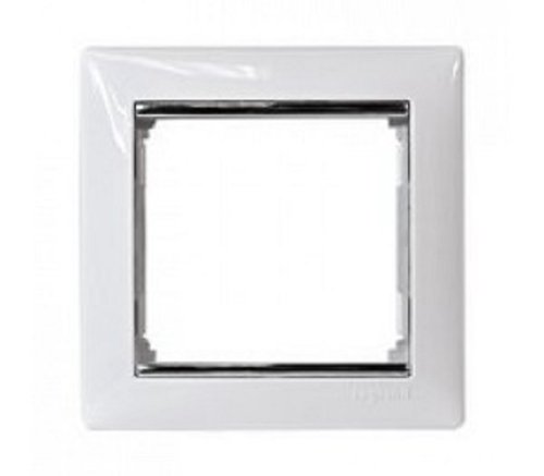 Рамка горизонтальная Legrand Valena 1-м. белый/серебряный штрих картинка фото 2