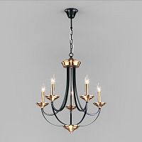 Люстра потолочная пятирожковая Eurosvet E14 Черная/золото картинка 