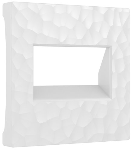 Лицевая панель Werkel Hammer для 2-м. розетки RJ45+RJ45 серебряный картинка фото 2