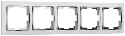 Рамка универсальная Werkel Snabb 5-м. белый/хром картинка