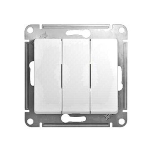 Выключатель без рамки Systeme Electric Glossa 3-кл. белый картинка фото 2