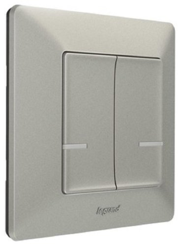 Умный выключатель беспроводной Valena Life Netatmo 2-кл. IP20 алюминий Умный выключатель беспроводной Valena Life Netatmo 2-кл. IP20 алюминий