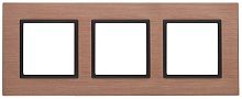 Рамка универсальная Эра Elegance 3-м. металл медь/антрацит картинка