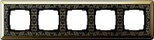 Рамка универсальная Gira ClassiX Art 5-м. латунь/черный картинка