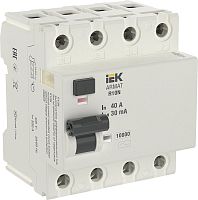Выключатель дифференциального тока УЗО IEK ARMAT R10N 4п 40А 30мА 10кА тип AC картинка