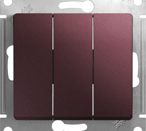 Выключатель без рамки Systeme Electric Glossa 3-кл. баклажан картинка фото 2