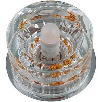 Светильник встраиваемый Fametto/Fiore DLS-F119 G9 CHROME/CLEAR+GOLD 55мм/40Вт картинка 