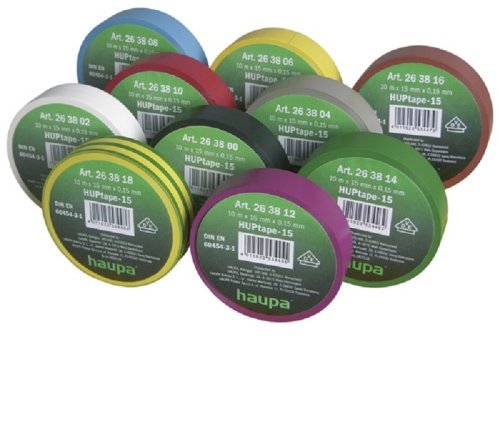 Изолента Haupa ПВХ, цвет синий, шир. 15мм, длина 10 м, d 60 мм фото фото 2 Изолента Haupa ПВХ, цвет синий, шир. 15мм, длина 10 м, d 60 мм картинка фото 2