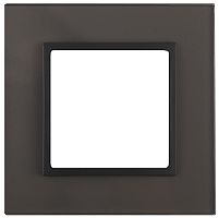 Рамка универсальная Эра Elegance 1-м. стекло серое/антрацит картинка