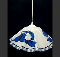 Светильник подвесной (Люстра) Мелодия Света 220В E27 Белый/синий фото Светильник подвесной (Люстра) Мелодия Света 220В E27 Белый/синий картинка