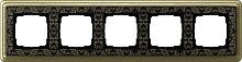 Рамка универсальная Gira ClassiX Art 5-м. бронза/черный картинка