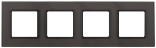 Рамка универсальная Эра Elegance 4-м. стекло серое/антрацит фото Рамка универсальная Эра Elegance 4-м. стекло серое/антрацит картинка
