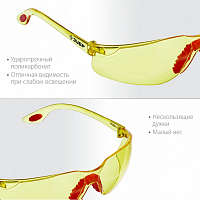 Защитные очки ЗУБР СПЕКТР 3 широкая монолинза, открытого типа 110316  картинка