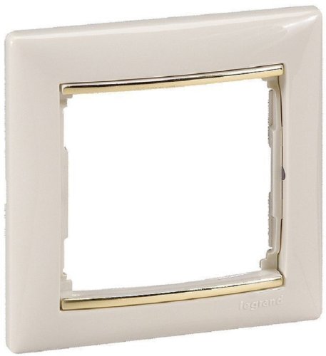 Рамка горизонтальная Legrand Valena 1-м. крем/золото картинка