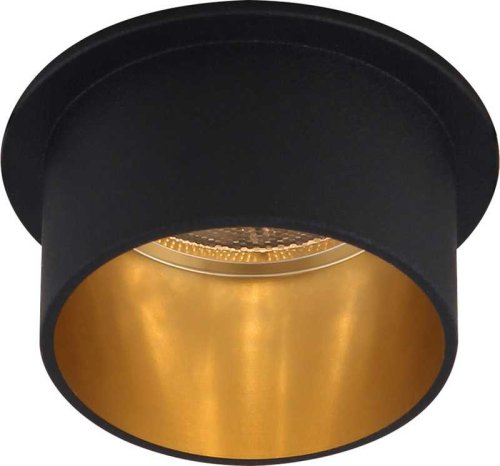 Светильник встраиваемый Feron MR16 G5.3 алюминий,черный + золото DL6005 картинка 