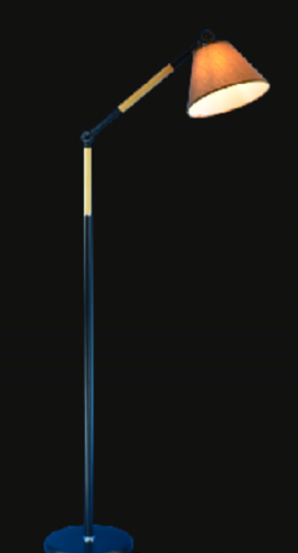 Торшер напольный классический (светильник) Мелодия Света абажур из ткани Черный/дерево фото Торшер напольный классический (светильник) Мелодия Света абажур из ткани Черный/дерево картинка