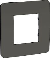 Рамка универсальная Schneider Electric Unica Studio Color 1-м. дымчато-серый/антрацит картинка