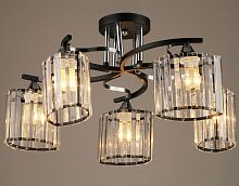 Люстра потолочная пятирожковая Мелодия Света E27 Черный/хром картинка 