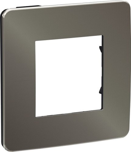 Рамка универсальная Schneider Electric Unica Studio Metal 1-м. никель/антрацит фото Рамка универсальная Schneider Electric Unica Studio Metal 1-м. никель/антрацит картинка