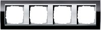 Рамка универсальная Gira Event Clear 4-м. черный/алюминий