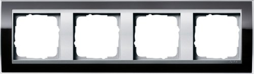 Рамка универсальная Gira Event Clear 4-м. черный/алюминий картинка