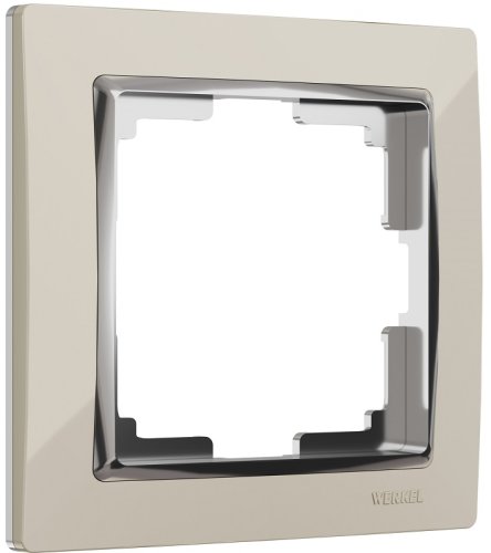 Рамка универсальная Werkel Snabb 1-м. слоновая кость/хром фото Рамка универсальная Werkel Snabb 1-м. слоновая кость/хром картинка