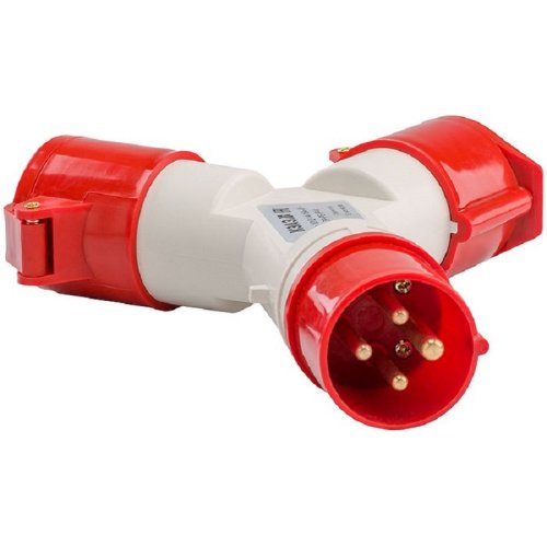 Разветвитель кабельный двухлучевой Кэаз 16А 3P+PE 400В IP44 красный фото фото 2 Разветвитель кабельный двухлучевой Кэаз 16А 3P+PE 400В IP44 красный картинка фото 2