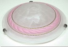 Светильник накладной "Орхидея" Альфа Лайт ЛОН 220В Е27 1х60Вт Розовый/250мм картинка 