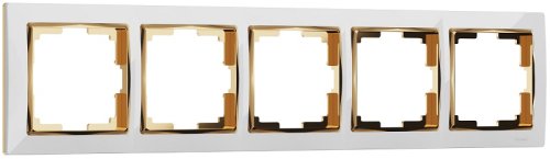 Рамка универсальная Werkel Snabb 5-м. белый/золото фото Рамка универсальная Werkel Snabb 5-м. белый/золото картинка