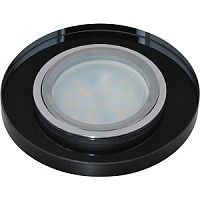 Светильник встраиваемый Fametto/Peonia DLS-P106 GU5.3 CHROME/BLACK 65мм/35Вт картинка 
