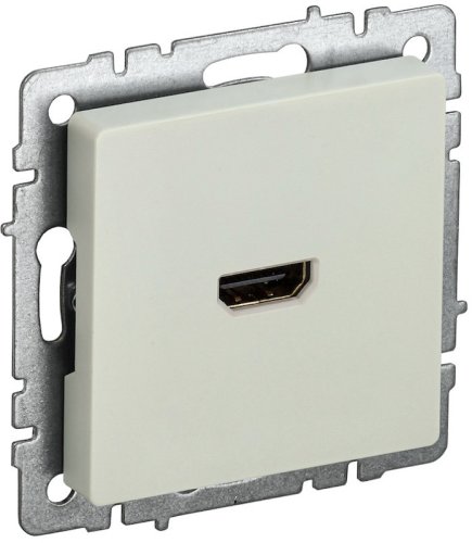 Розетка HDMI без рамки IEK Brite РHDMI-0-БрКр 1-м. бежевый картинка