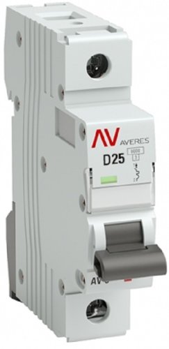 Выключатель автоматический EKF Averes AV-6 1п 25А D 6кА картинка