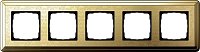 Рамка универсальная Gira ClassiX Art 5-м. латунь/латунь
