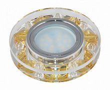 Светильник встраиваемый Fametto/Peonia DLS-P103 GU5.3 CHROME/GOLD 65мм/35Вт картинка 