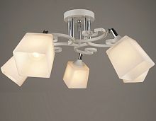 Люстра потолочная пятирожковая Мелодия Света Е27 Белая/хром картинка 