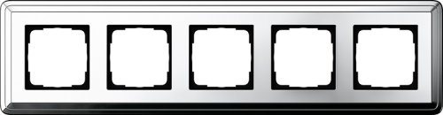 Рамка универсальная Gira ClassiX 5-м. хром/хром картинка