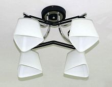 Люстра потолочная четырехрожковая Мелодия Света Звезда Е27 220В Черная/хром картинка 