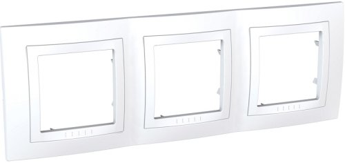 Рамка горизонтальная Schneider Electric Unica 3-м. белый картинка фото 2