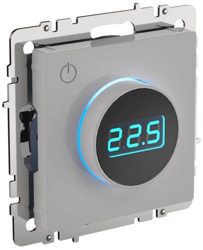 Термостат электронный с индикацией IEK Brite ТС10-1-БрБ белый картинка фото 2